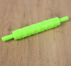 Скалка кондитерская «Листья», 39 см, фактурная