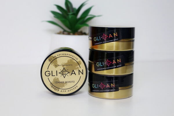 Кандурин (блеск для декора) Glican by Art of Paints «Темное золото», 10 г