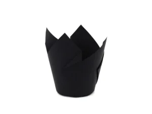 Форма бумажная «Тюльпан», чёрный, 5 х 9 см