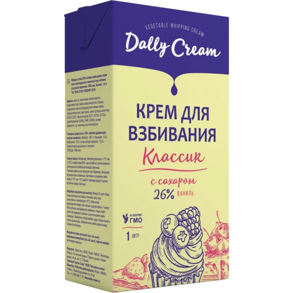 Кондитерский крем Dally Cream Классик 26% «Ваниль», 1 л.
