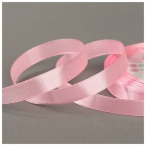 Лента атласная, 10 мм × 23 ± 1 м, цвет розовый №148