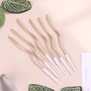 Свечи для торта «Серпантин» 6 шт, коктейльные, шампань