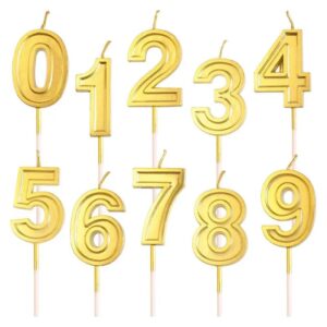 Свеча в торт на шпажке «Цифра», 4.5х3 см, золото