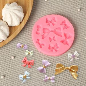 Силиконовый молд «Бант», d=8,5 см, цвет розовый