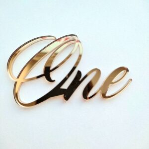 Топпер бортовой акриловый «One», цвет золотой