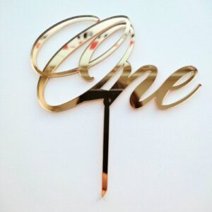 Топпер акриловый «One», цвет золотой