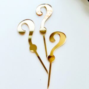 Топпер акриловый «Вопросительный знак», цвет золотой