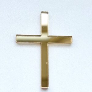 Мини-декор «Крестик» акриловый, цвет золотой