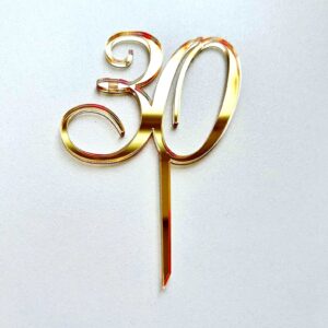Топпер акриловый «Число 30», цвет золотой