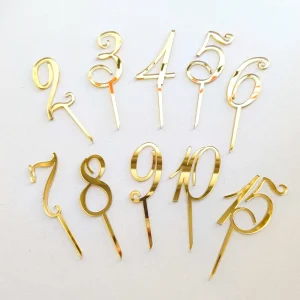 Топпер акриловый «Цифра», цвет золотой