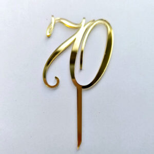 Топпер акриловый «Число 70», цвет золотой