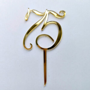 Топпер акриловый «Число 75», цвет золотой