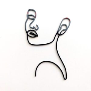 Топпер бортовой акриловый «Силуэт девушки» №2, цвет черный