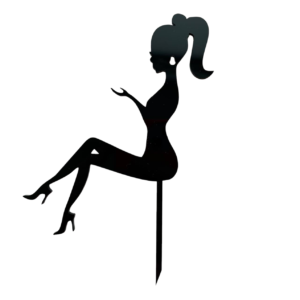 Топпер акриловый «Девушка с серёжкой», цвет чёрный