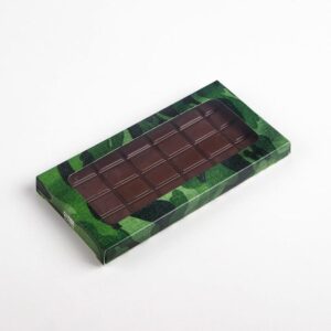 Коробка для шоколада, кондитерская упаковка, «23 февраля», с окном, 17.3 х 8.8 х 1.5 см