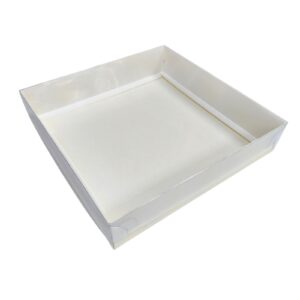 Коробка для клубники в шоколаде и других сладостей белая, 20 х 20 х 4 см