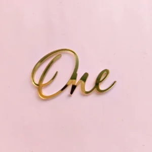 Топпер бортовой акриловый «One», цвет золотой