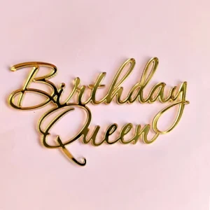 Топпер бортовой акриловый «Birthday Queen», цвет золотой