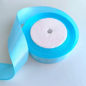 Лента атласная, 25 мм × 23 ± 1 м, цвет голубой №11